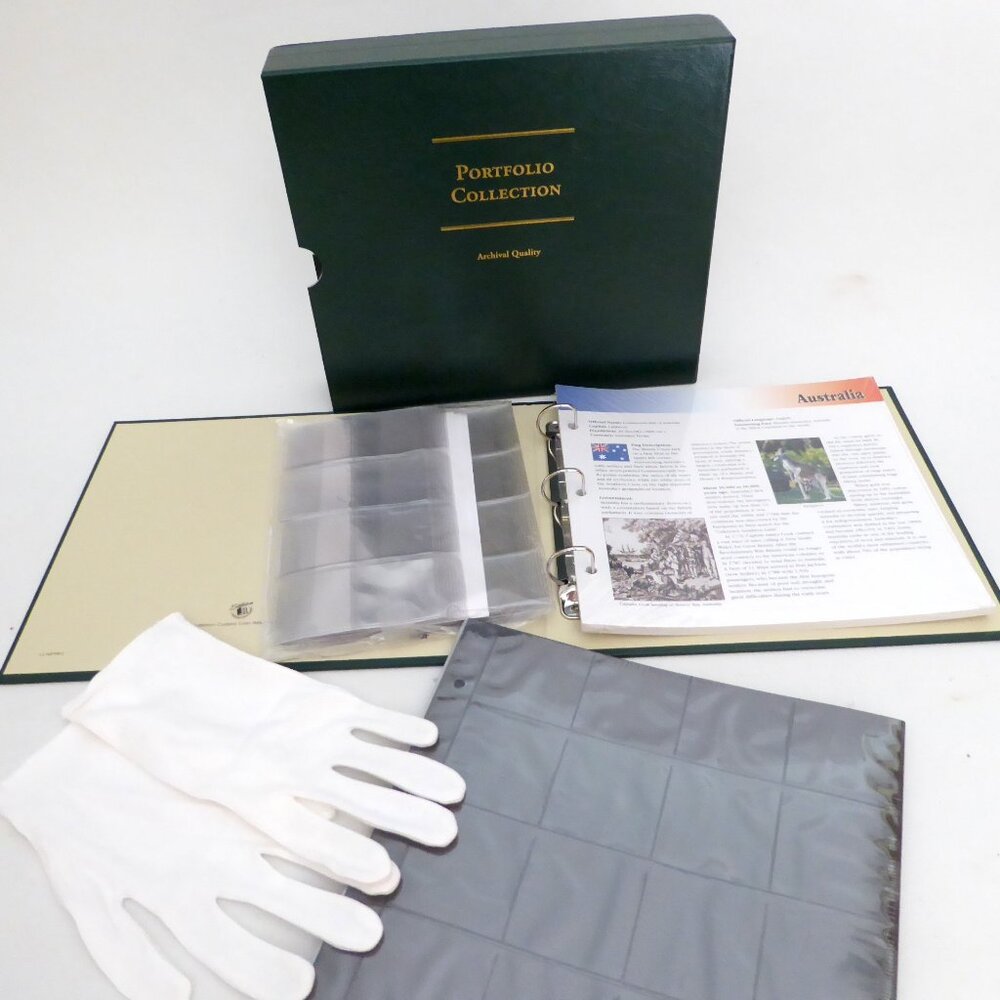 NEW LITTLETON COIN BINDER ALBUM PORTFOLIO ARCHIVAL COLLECTION STORAGE SLIPCASE